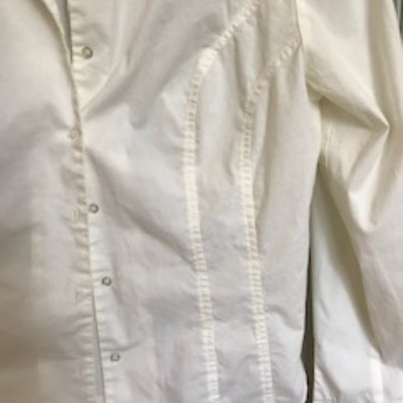 Express Button Down Shirt  With Corset Back Tie - Picture 5 of 8